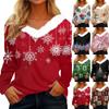 Long Sleeve Shirts For Women Cute Tops Christmas Prints Tees Blouses Casual Plus Size Basic Tops Pullover
