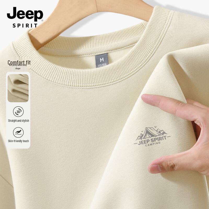 JEEP SPIRIT Men's New Fall Collection Crew Neck Sweatshirt