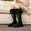 Winter New 2024 Hot Sale Fashion Outdoors Women's Knee Length Boots Solid Color Round Head Shoes for Women Botines De Mujer