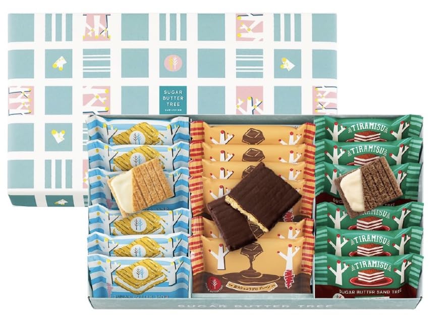 Sugar Butter Tree Sand Collection Sweets Gift Assortment Seasonal Limited Item Wrapped 21 Pieces (S)