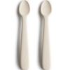 Mush Baby Silicone Feeding Spoon, Ivory, 2 Pieces