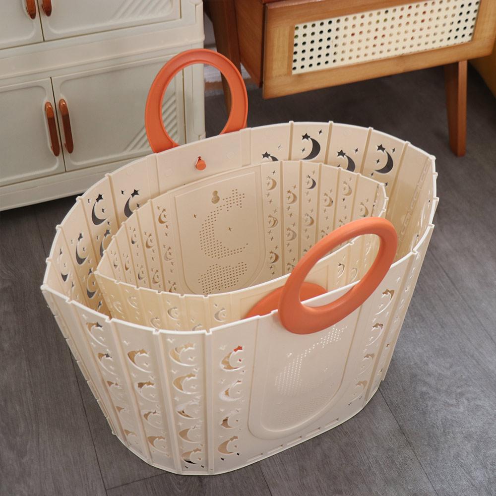 Space Saving Collapsible Laundry Baskets with Handles Dirty Clothes Storage Bins Household
