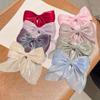 Summer HairBands Ponytail Clip Barrettes Bowknot Hairclips Satin Hair Ties Bow Hairpin