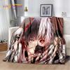 Japan Anime Tokyo Ghoul Cartoon Soft Plush Blanket,Flannel Blanket Throw Blanket for Living Room Bedroom Bed Sofa Picnic Cover