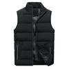 Large Size Vest Autumn and Winter New Men's Casual Vest Stand-up Collar Solid Color Cotton Vest Vest Jacket