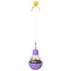 Cat Toy Flashing Ball Transparent Bulb Shape Tumbler Toy Turntable Bucency Teaser Ball Kitten Training Function Pet Supplies