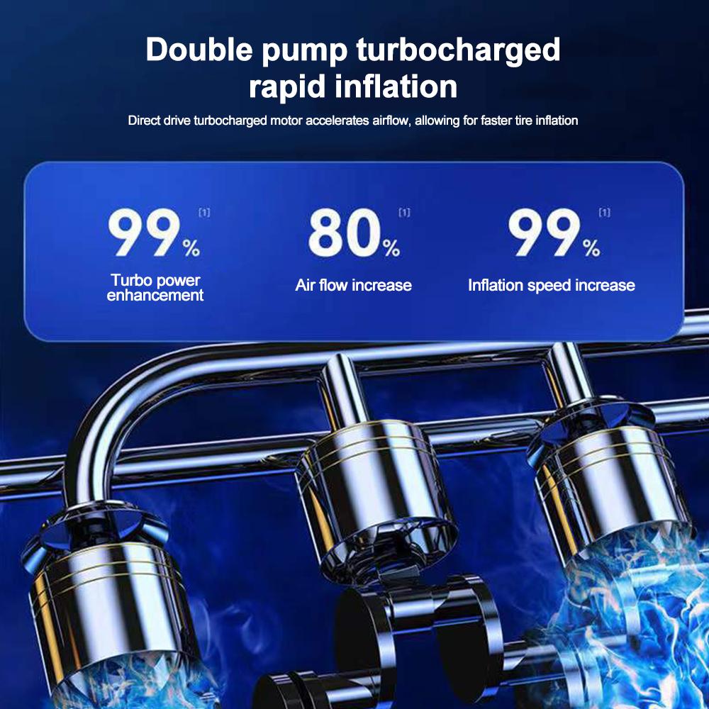 Car USB Rechargeable Air Pump Tire Inflator Portable Compressor Digital Wireless Tyre Inflator For Auto Motocycle Bicycle Balls