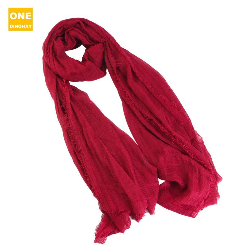 Breathable Cotton And Linen Headscarf, Seersucker Scarf, Ethnic Style Headscarf, Headscarf And Cap Jdwj-32