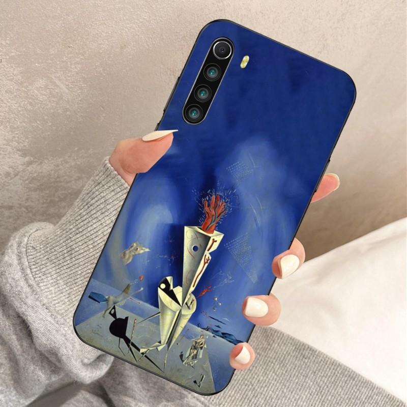 Retro Art Salvador Dali Painting Phone Case For Xiaomi Redmi Note 11 10 9T 8 7 Pro Redmi 10 9 9A 9C 8 7 6 Soft Black Phone Cover