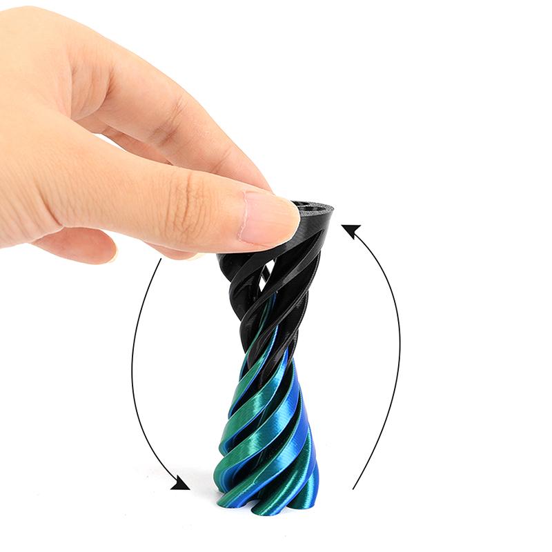 3D Printed Spiral Cone Toy Impossible Pyramid Passthrough Sculpture Pass Through Pyramid Fidget Mini Vortex Thread Illusion