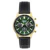 Edifice Analog Chronograph Leather Strap Green Dial Quartz EFR-575CL-3A 100M Men's Watch