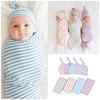 Newborn Baby Swaddle Blanket Receiving Blanket Swaddle Wrap Hat Outfits
