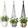 Gardening Cotton Rope Hanger Flower Pot Boho Tassel Hanging Basket Durable Plant Hanger Home