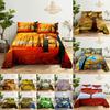 Scene Bed Sheet and Pillowcase Set Bedding Linens Cover Queen King Double Size 220x240 Trees for Bedroom Soft Twin Full Single