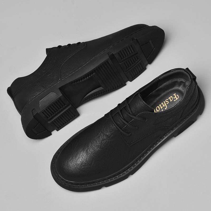 Men Genuine Leather Casual Shoes Handmade Soft Men Sneakers All-match Mens Walking Oxford Shoes Vintage Style Man Business Shoes