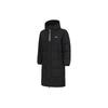 Li Ning Hooded Printed Letter Thick Long Down Jacket Unisex Outerwear Black AYMT413-1