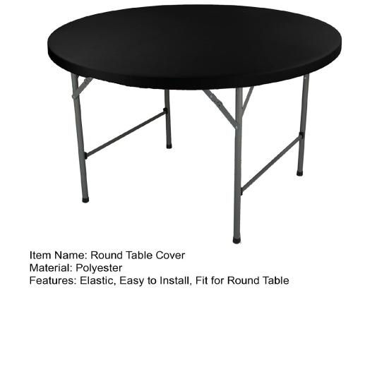 Elastic Round Table Cover Wrinkle-Resistant Fabric Universal Protection Indoor Outdoor Garden Kitchen Dining Tablecloth 120cm-152cm