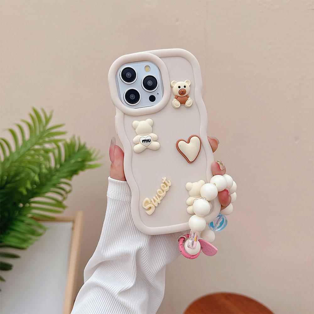 Realme9i A98 F11Pro 3D Cute Cartoon Animal Case For OPPO A94 A78 A74 A95 A72 A92 A60 A59 A58 Shockproof Bumper Bracelet Cover