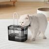 Cat Water Fountain 1.5L Transparent Black Automatic USB Electric Mute Pet Drinking Dispenser Recirculate Filtering For Cats