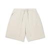 Li Ning Solid Color Mid Waist Drawstring Breathable Versatile Loose Casual Shorts Men Shorts Pearl-White AKSV715-3