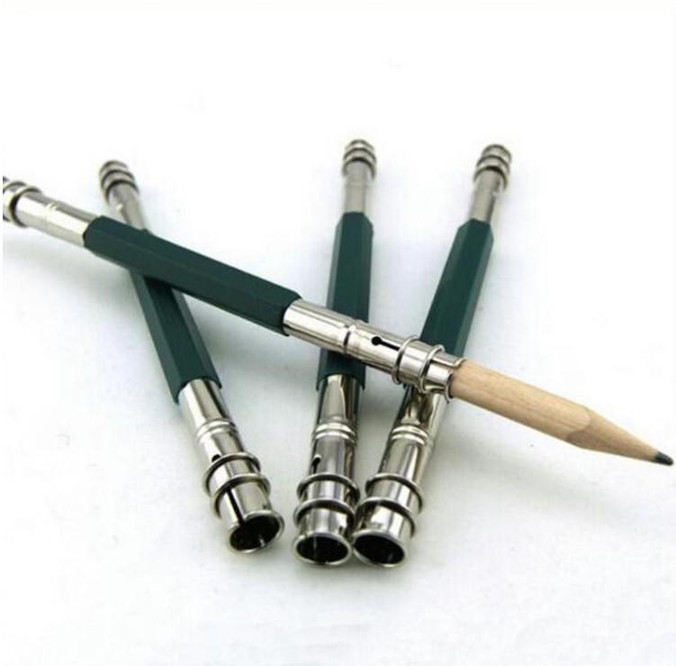 Adjustable Pencil Extender Holder School Office Sketch Art Writing Tools Delicate Dual 2 Head