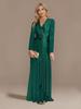 Spring Solid Color Sequin Long-Sleeve Evening Dress - 5 Colors