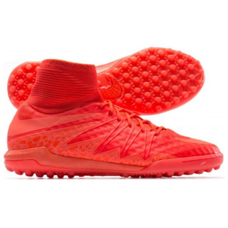 Nike HypervenomX Proximo TF Round Head Comfortable TF (Rubber Studs) Non-Slip Wear-Resistant Soccer Shoes Unisex Soccer Shoes Red 747484-688