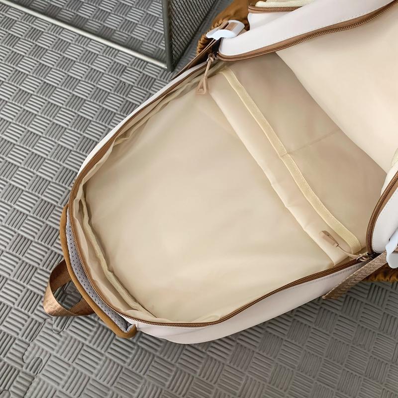 Contrast Color Student Schoolbag Women Large Capacity Backpack Men Computer Backpack