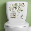 Fun-m230 Fresh Flower Branches Bird Cage Toilet Bathroom Toilet with Home Decoration Stickers
