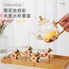 Creative Enamel Glass Household High Temperature Resistant Belt Handle Cold Kettle Crystal Glass Teapot Gift Box Set