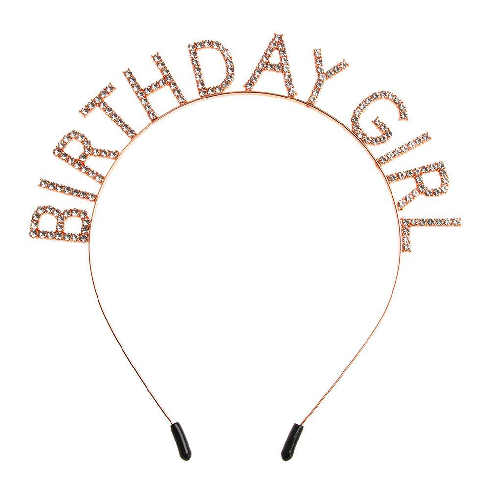 Styling Women Metal Alloy Birthday Party Tiara Princess Crown Birthday Girl Headband Hair Hoop