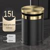 Stainless Steel Swing Lid Trash Can for Home and Kitchen, Light Luxury Design for Bathroom and Living Room.