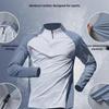 Men's Quick-Dry Sun Protection Sports Long-Sleeve Half-Zip Running Shirt for Spring and Autumn