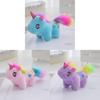 Unicorn Theme Cartoon Plush Toy Backpack Pendant Cute Keyring Decoration Gift