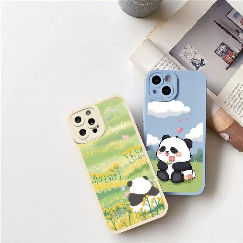 Animation Lovely Phone For Iphone XR Max 11 Plus 6 13 Mini 7 14 X 8 12 XS Pro 6s Straight Silicon Soft TPU Silicone Case Cover
