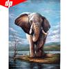 5D Diamond Painting Elephant Full Display Diamond Embroidery Full Round Cross Stitch