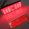 Tail Light 24 LEDs Energy Saving Rectangle 12V Super Bright Side Warning Lamp for Motorcycle