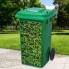 1pc Realistic Plant Green Leaf Theme Trash Can Decoration Stickers Rubbish Bin Decals PVC Stickers Outdoor Home Aesthetics Decor