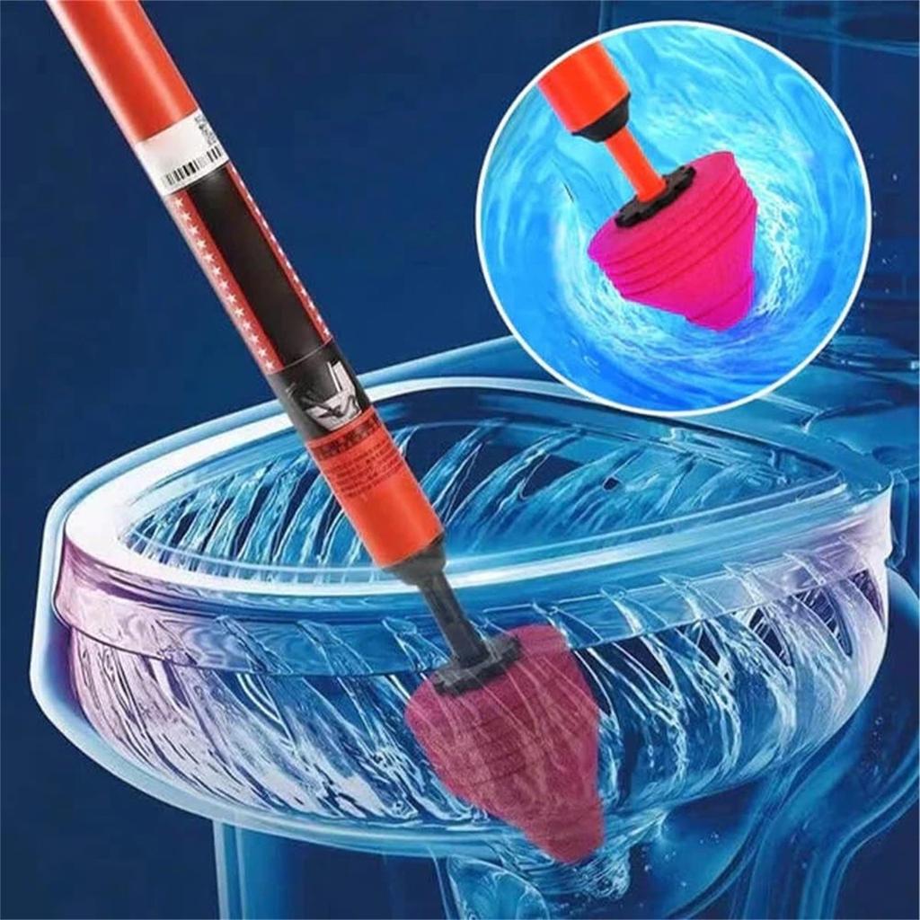 High Pressure Toilet Unblock One Shot Toilet Pipe Plunger, Upgraded Toilet Plunger Kit High Pressure Clog Remover Plumbing Tool
