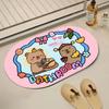 Cartoon Card Bathroom Rich Mat Household Toilet Absorbent Quick Dry Dirty Mat Waterproof Non-slip Mat