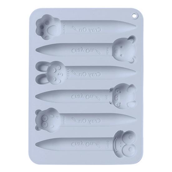 6 Cavity Cake Mold Non Stick Food Grade Reusable DIY Silicone Cartoon