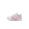 Kids Synthetic Leather Fabric Trendy Non-Slip Lightweight Shock Absorbing Low-Top Walking Shoes Baby Sneaker Pink White A22440069-1