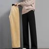 Women Warm Winter Plush Thick Pants Lambskin Cashmere Trousers High Waist Cotton Fleece Loose Female Wide Leg Pants