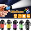 USB Rechargeable LED Multifunctional Strong Light Pocket Keychain Flashlight Waterproof Outdoor Hiking Camping Mini Flashlight