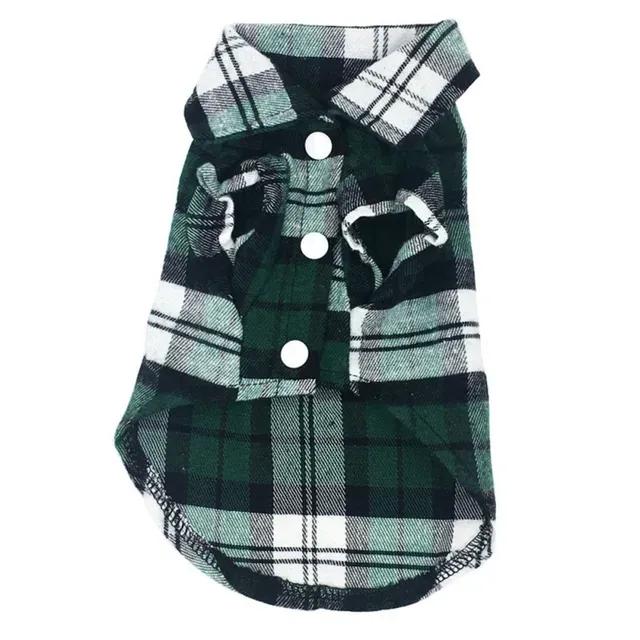 New Stylish and Unique High-Quality Small Plaid Pet Shirt with Adorable British-Inspired Design for Dogs and Chihuahua - Trendy