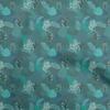 Cotton Flex Dark Teal Green Fabric Tropical Leaf Quilting Supplies Print Sewing Fabric By The Yard 40 Inch