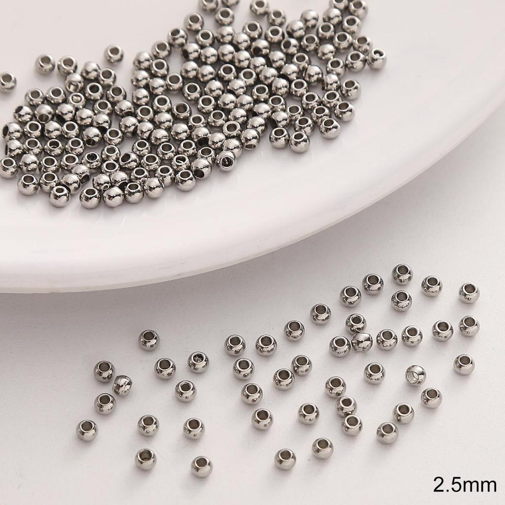 10-50pcs/bag Stainless Steel Beads DIY Bracelet Necklace Earrings Jewelry Accessories