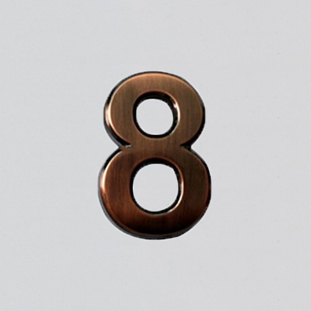 1 PC Waterproof Bronze ABS Plastic Numeral Room Number Digits Sticker Address Sign Door Plates