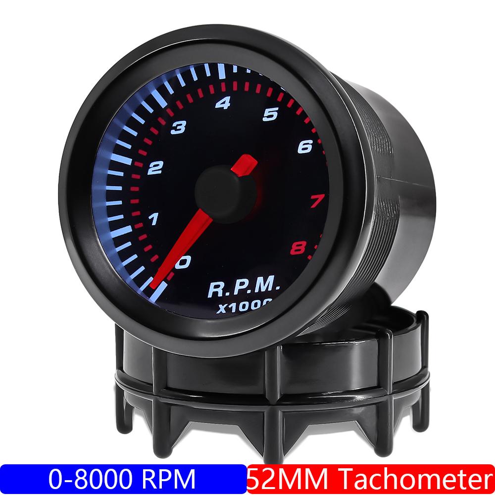 Universal Gasoline Car 2"; 52MM Tachometer/Water Temperature/Oil Temp Meter/Boost Meter PSI Bar/Oil Pressure Gauge with