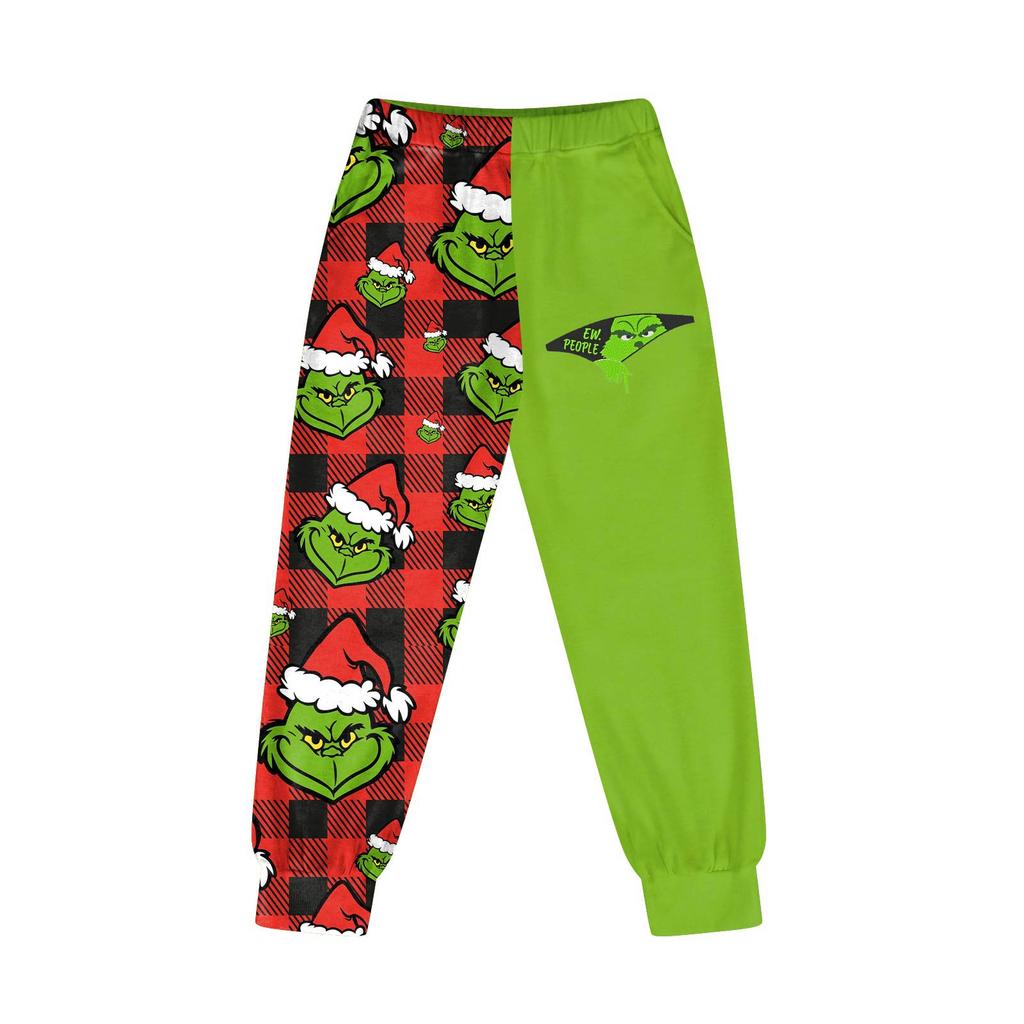 Kids' Fashion Christmas Print Loose-Fit Waistband Casual Sweatpants